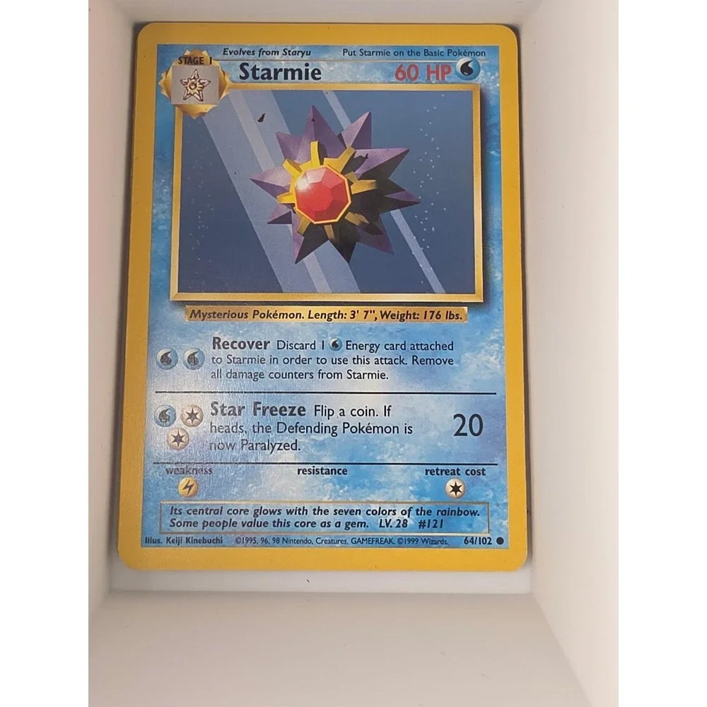 Starmie 64/102 Common Base Set Unlimited Pokemon Near Mint